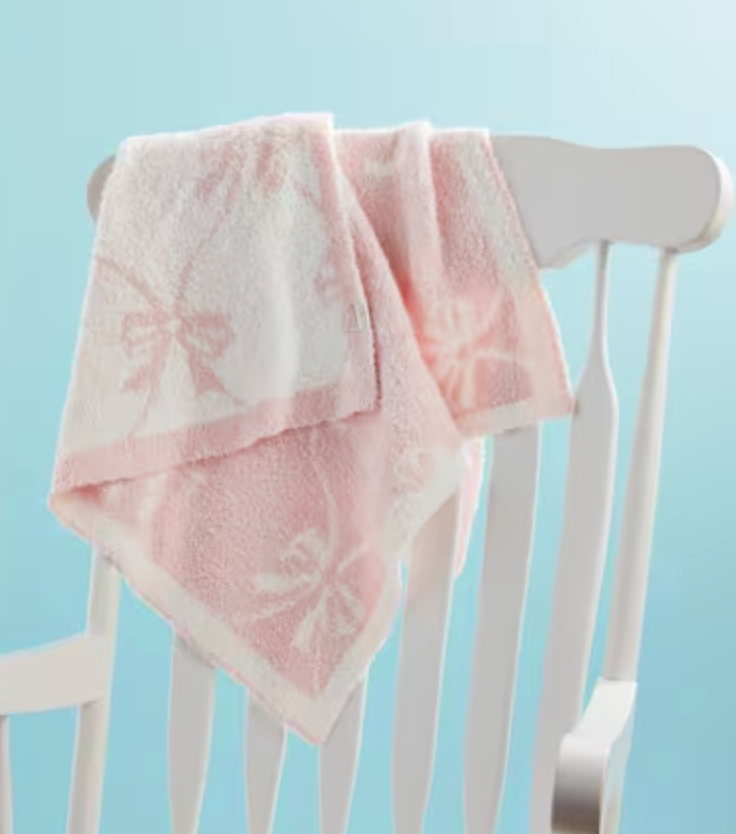 BOW CHENILLE BABY BLANKET