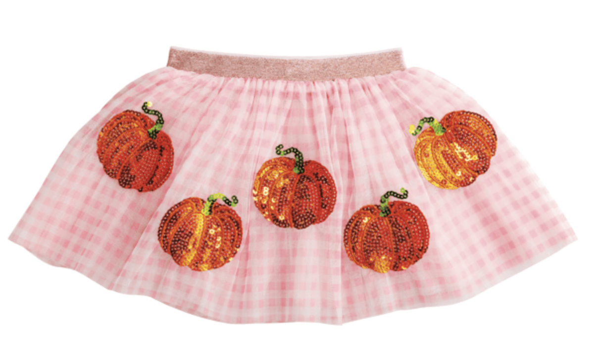 KIDS PUMPKIN SEQUIN TUTU M/L (SIZE 3T-5T)