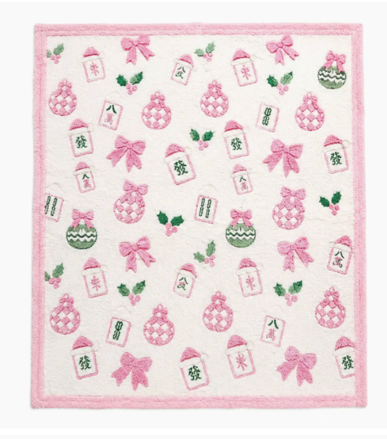 CHRISTMAS MAHJONG COZY BLANKET