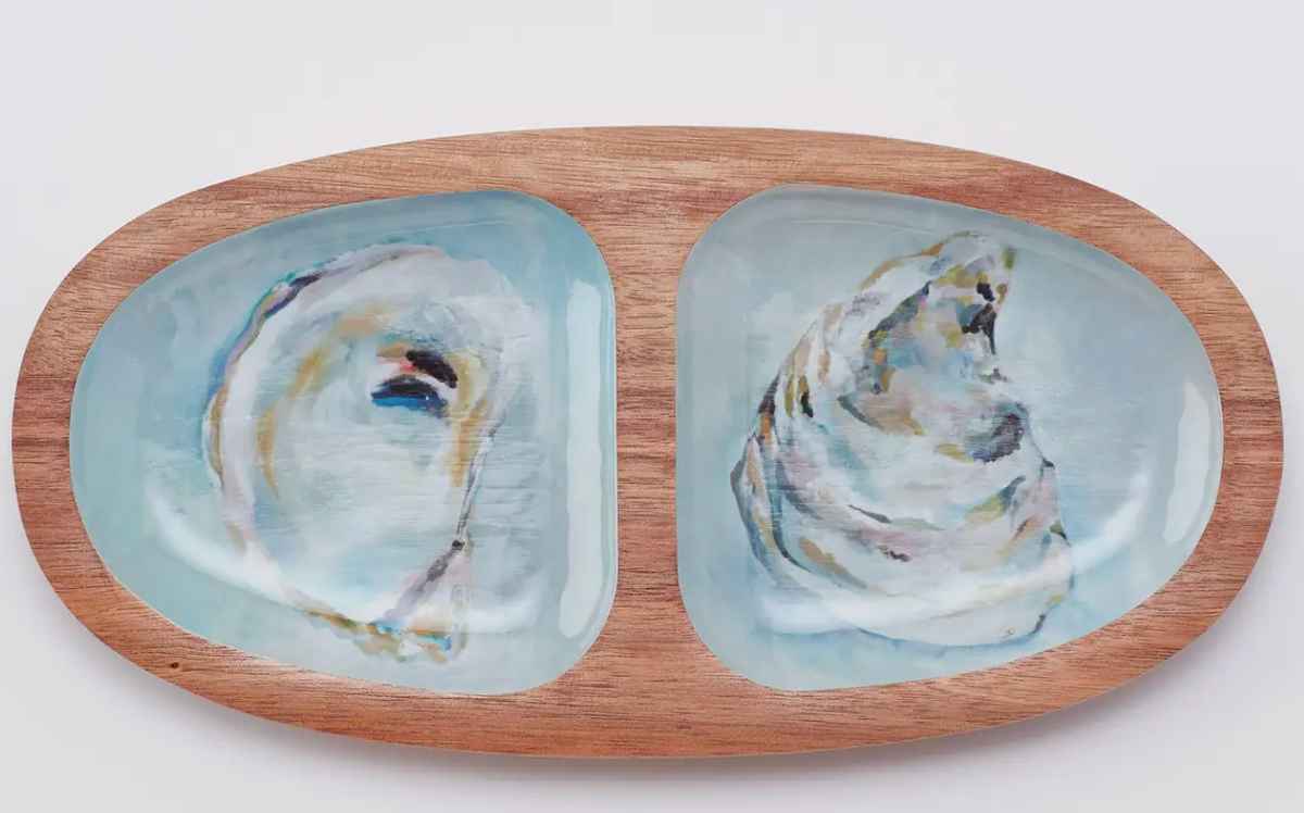 KIM HOVELL WOODEN SERVING TRAY OVAL PROVIDENCE