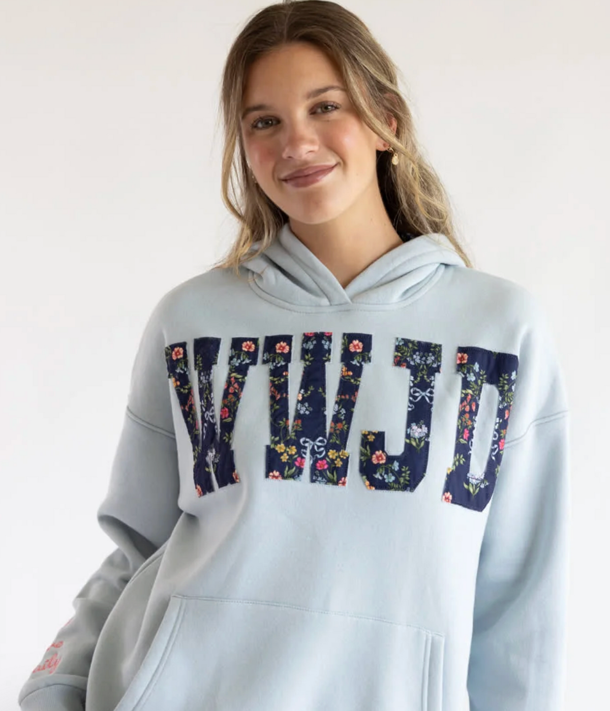 SIMPLY SOUTHERN APPLIQUE WWJD HOODIE