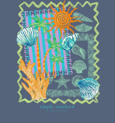 SIMPLY SOUTHERN REEF OVERCAST MINERAL WASH SHORT SLEEVE