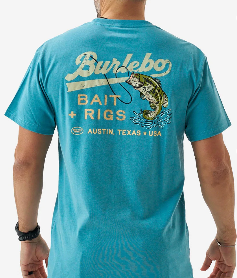 BURLEBO BAIT AND RIGS HEATHER CYAN SHORT SLEEVE