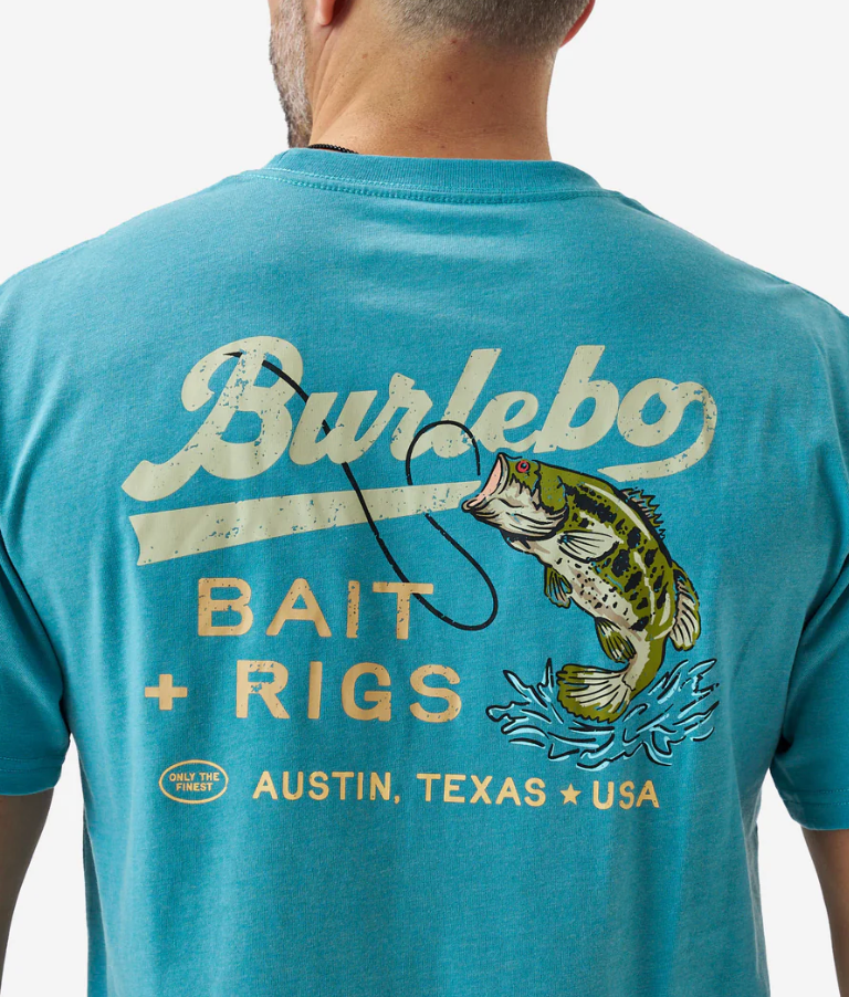 BURLEBO BAIT AND RIGS HEATHER CYAN SHORT SLEEVE