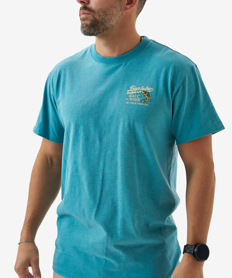 BURLEBO BAIT AND RIGS HEATHER CYAN SHORT SLEEVE