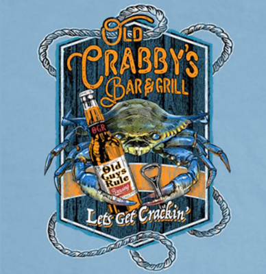 OLD GUYS RULE OLD CRABBY'S SHORT SLEEVE STONE BLUE