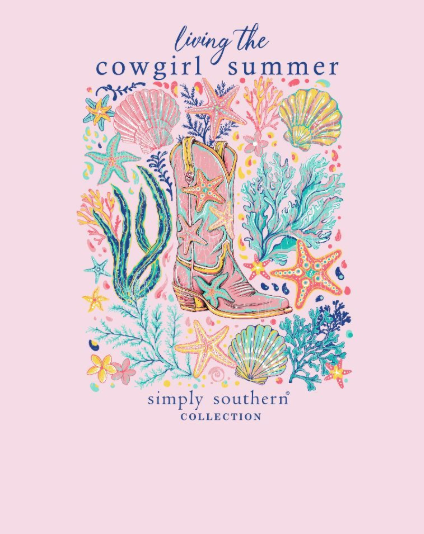 SIMPLY SOUTHERN COWGIRL PEONY SHORT SLEEVE