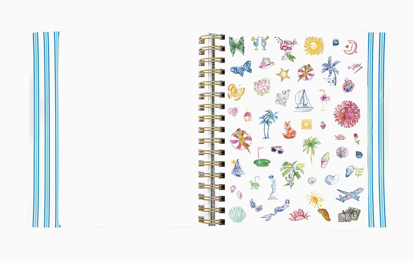 LILLY PULITZER 17 MONTH SOFT COVER AGENDA SHELL SHINE