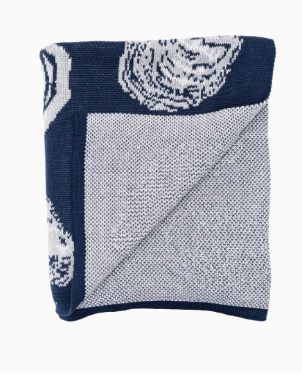 OYSTER PATTERN KNIT INDOOR/OUTDOOR THROW