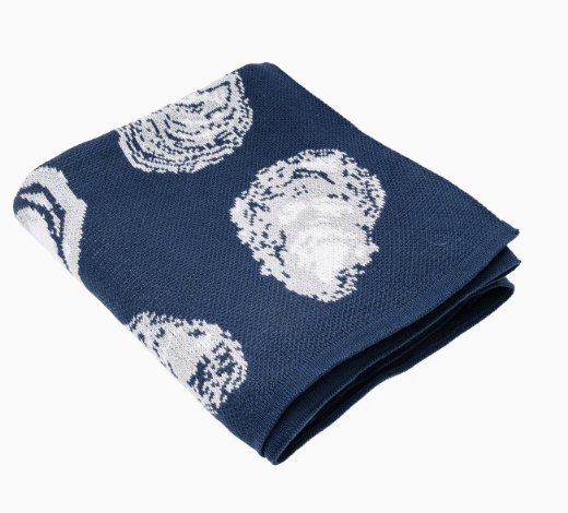OYSTER PATTERN KNIT INDOOR/OUTDOOR THROW