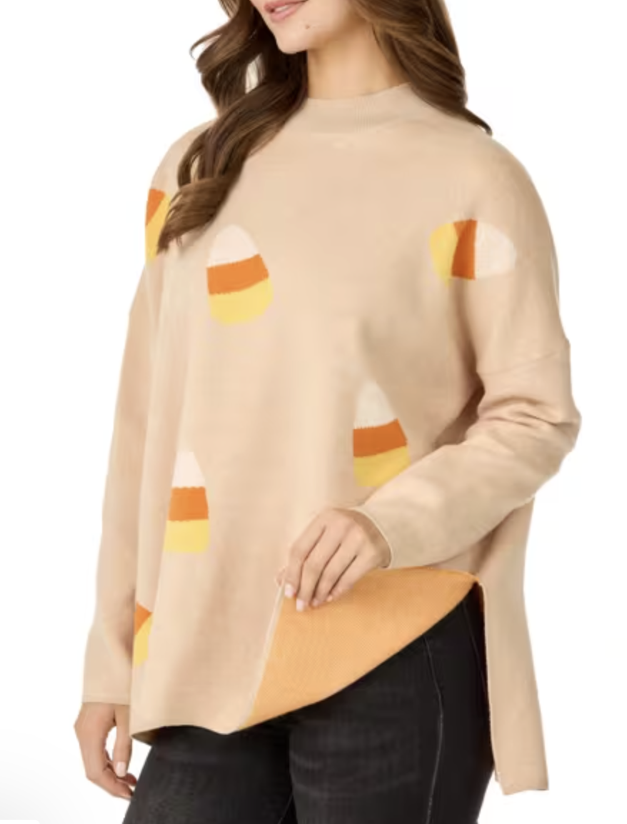 HALLOWEEN JACQUARD SWEATER TAN