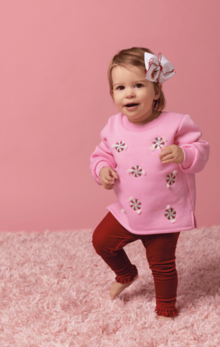TODDLER PEPPERMINT CHRISTMAS SS AND LEGGING