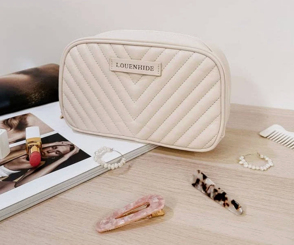 LOUENHIDE LACEY QUILTED MAKEUP BAG