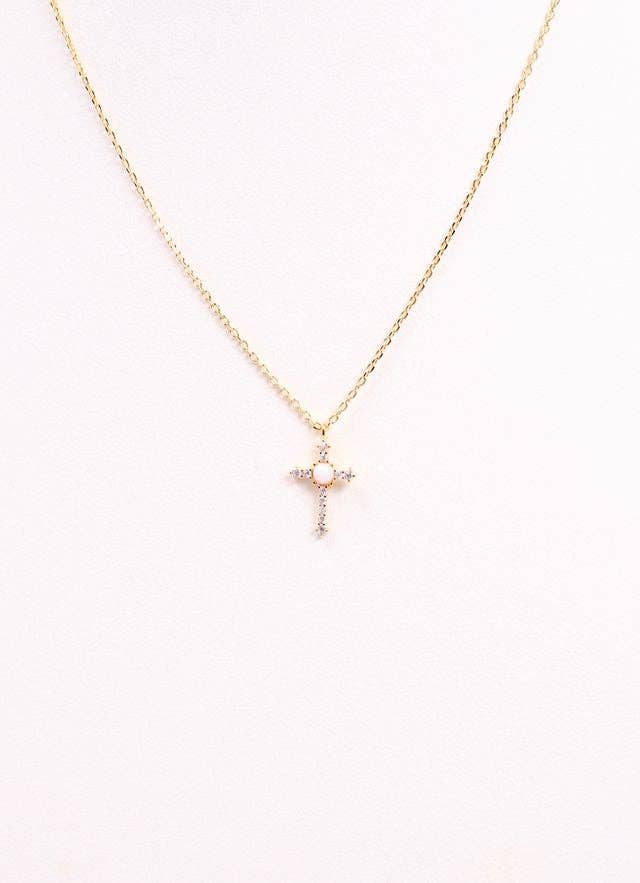 Nellie Cross Necklace GOLD