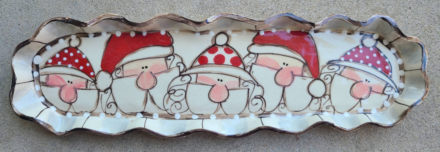 Cracker Tray (Santas)