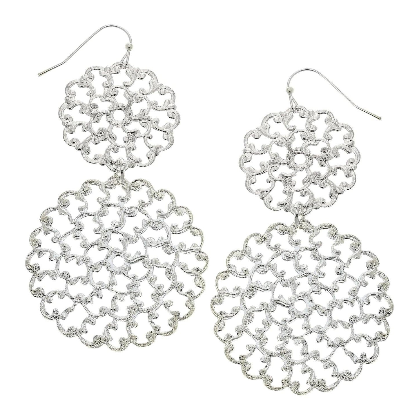 Double Round Filigree Earrings