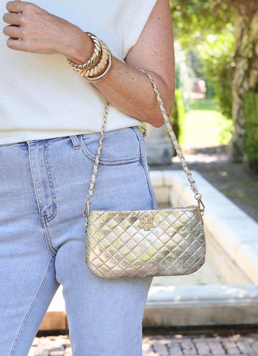 LIVI QUILTED CROSSBODY CHAMPAGNE POP