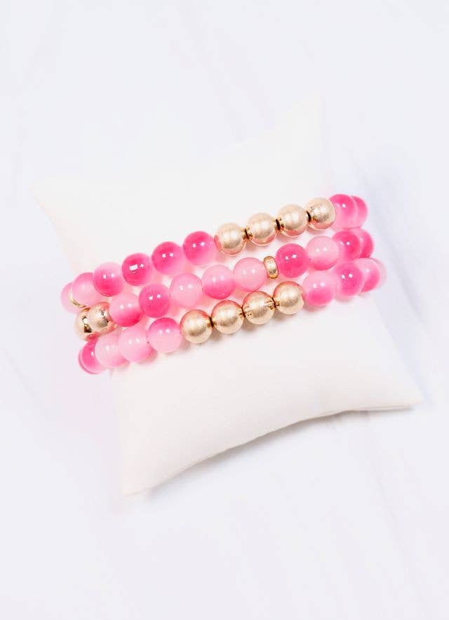 Edwardes Bracelet Set HOT PINK