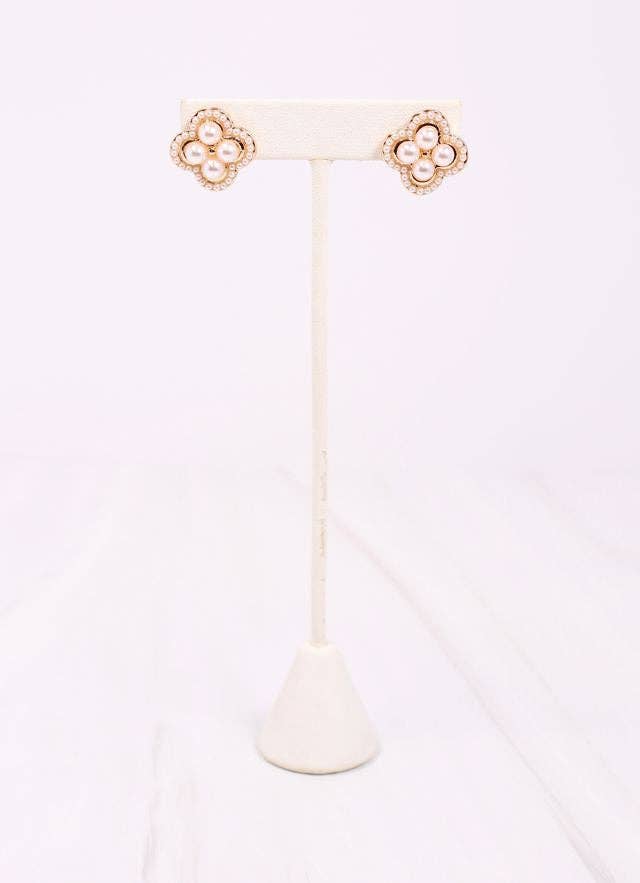 Lindell Pearl Stud Earring CREAM