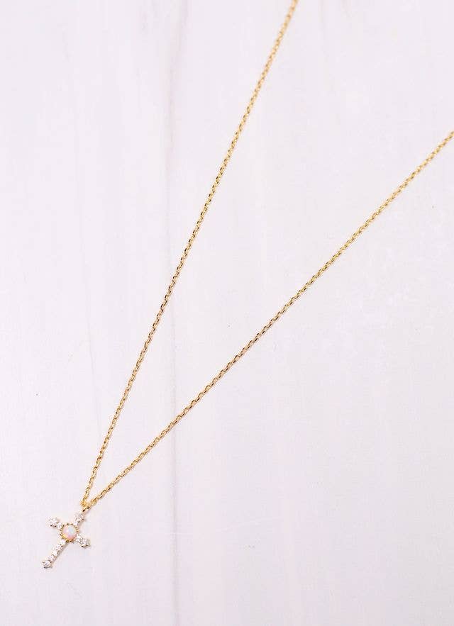 Nellie Cross Necklace GOLD