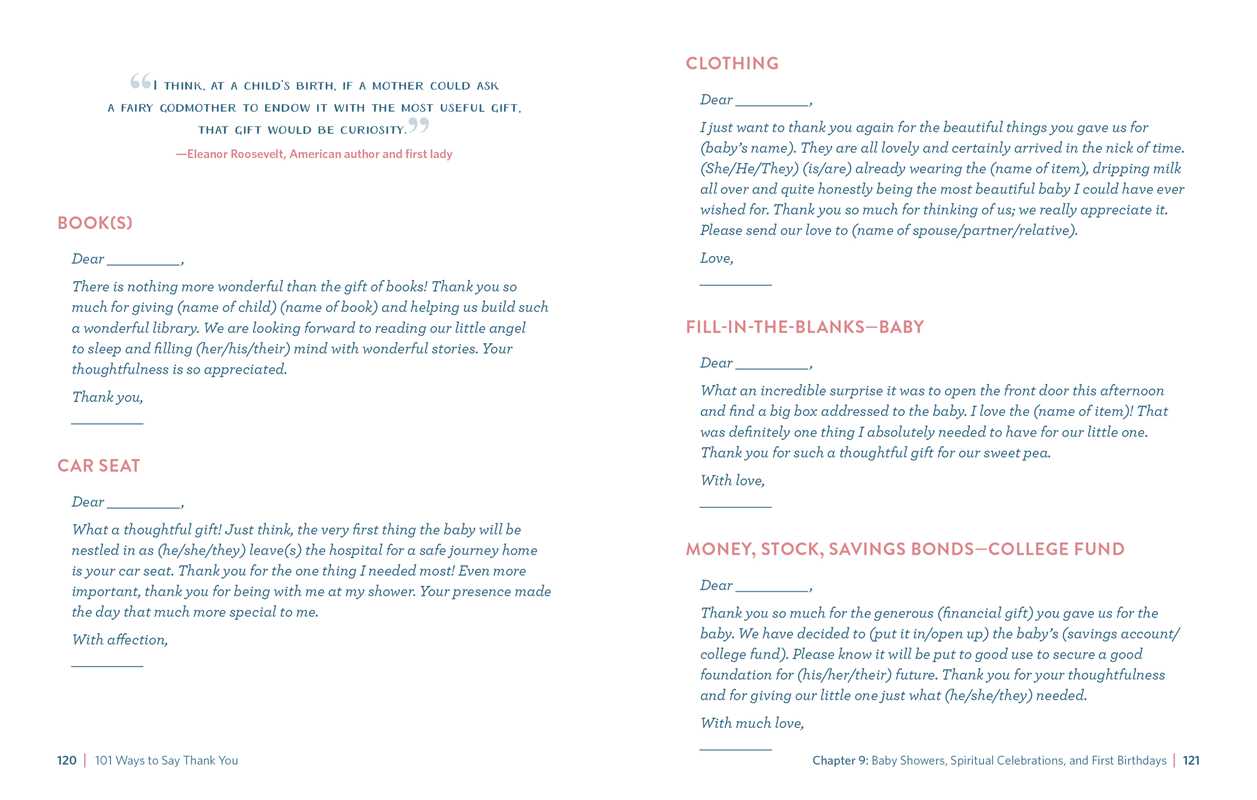 101 WAYS TO SAY THANK YOU BY KELLY BROWNE