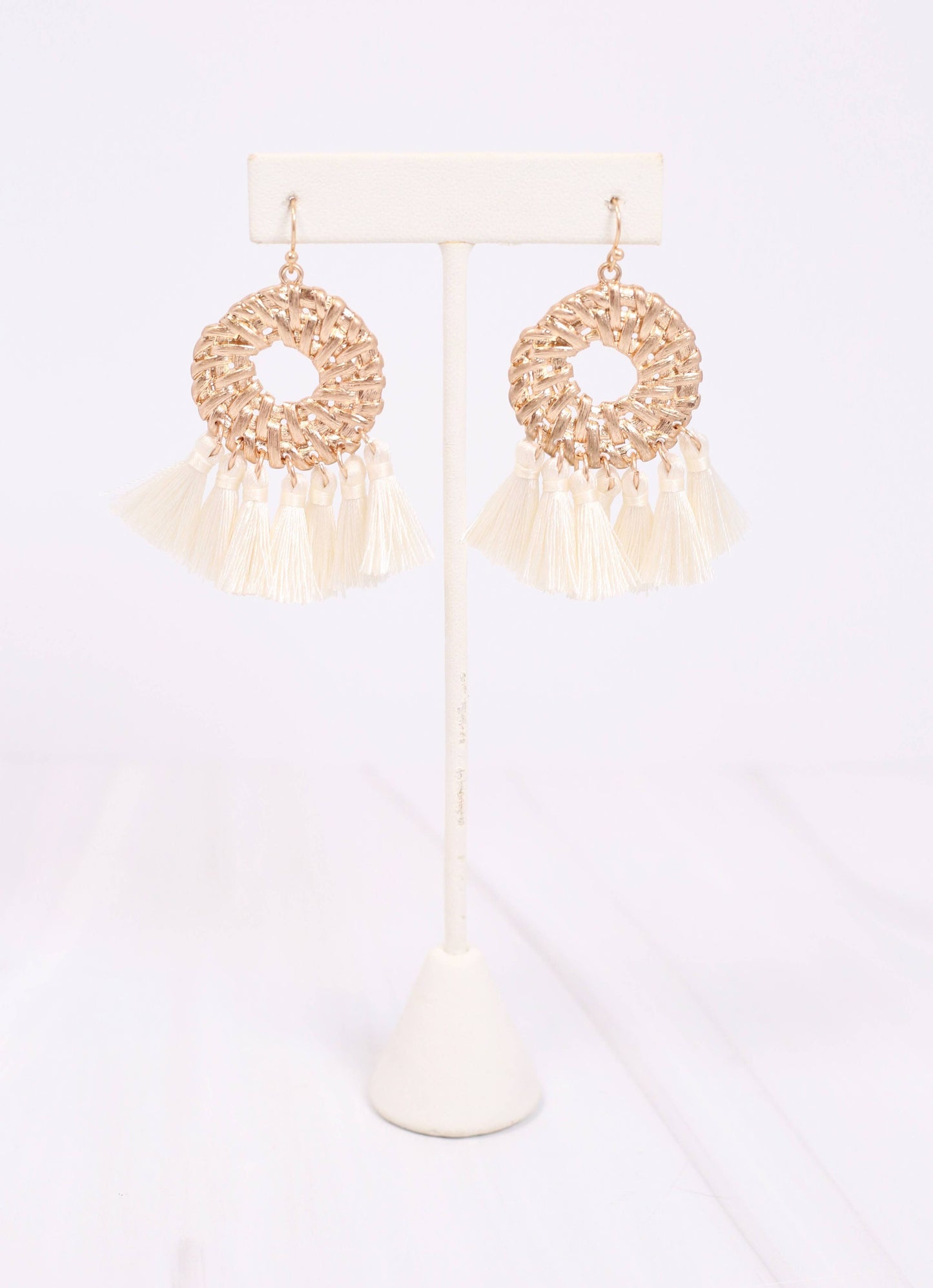 Cheshire Tassel Drop Earring IVORY