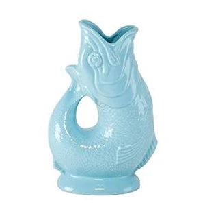 PALE  BLUE GLUGGLE JUG EXTRA LARGE