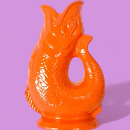 ORANGE GLUGGLE JUG LARGE