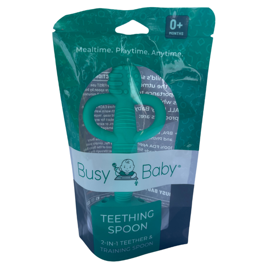 A BUSY BABY TEETHER & TRAINING SPOON