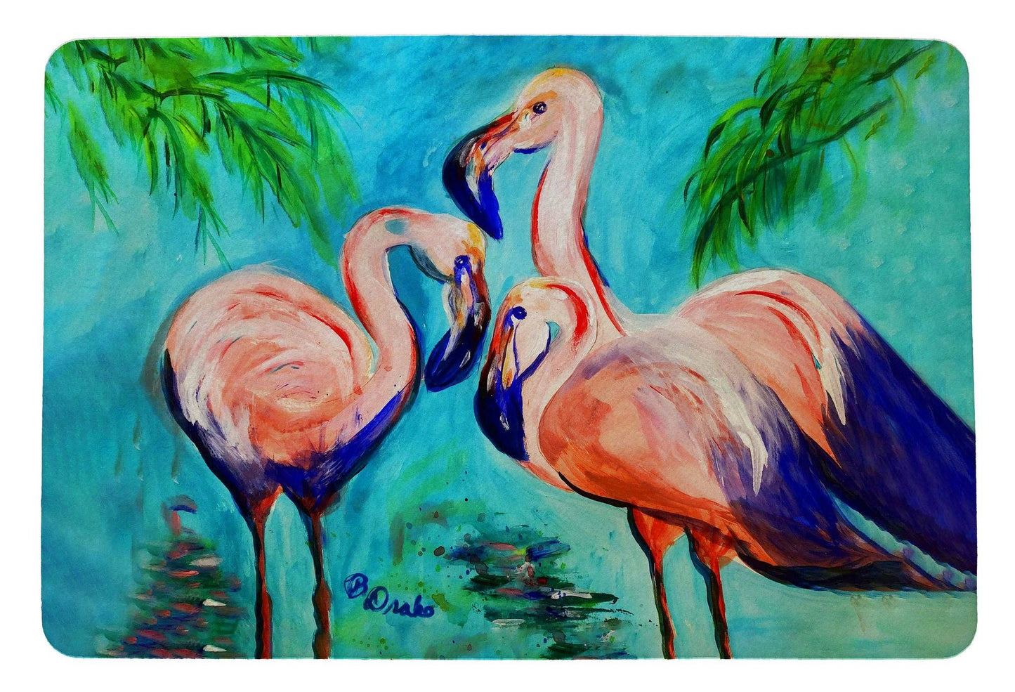 Betsy's Flamingo IV Door Mat