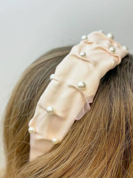 BLUSH PEARL STUDDED HEADBAND