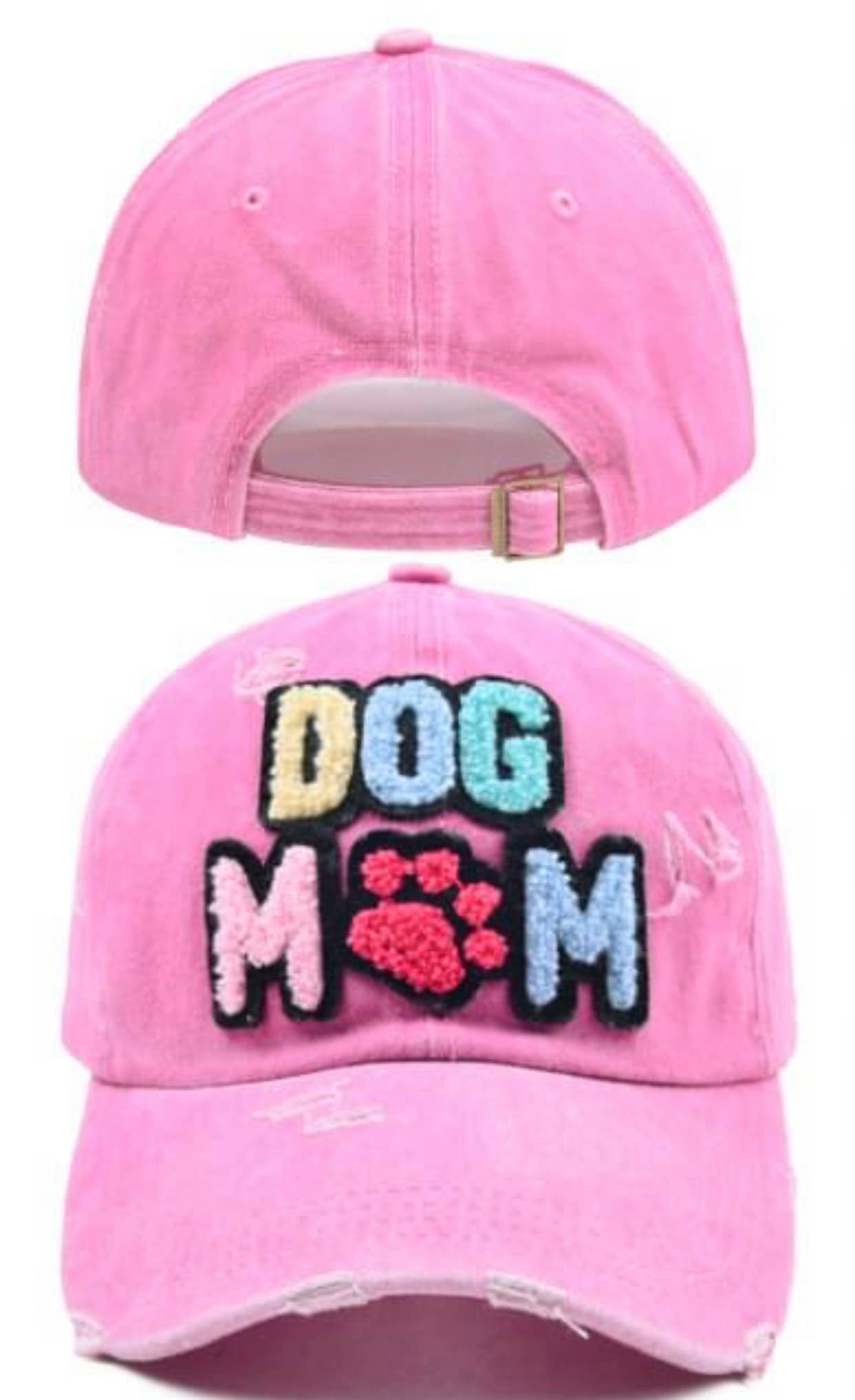 DOG MOM PINK BALL HAT CAP