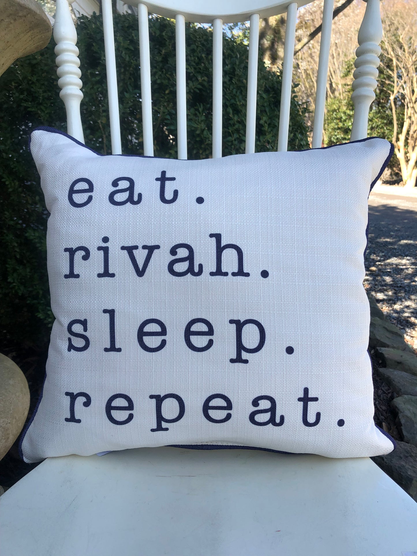 EAT RIVAH SLEEP REPEAT PILLOW