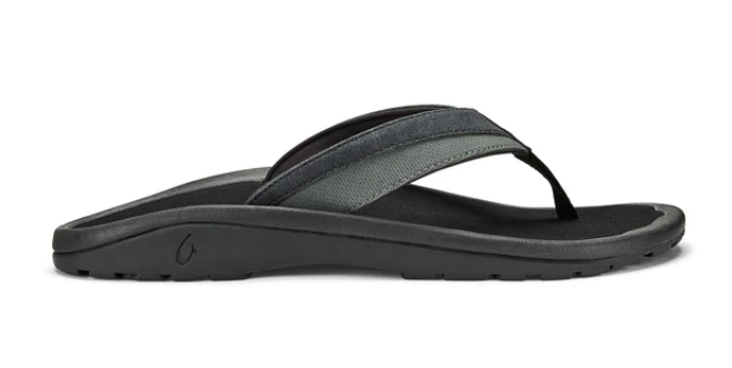 OLUKAI 'OHANA KOA MENS BEACH SANDALS IN LAVA ROCK