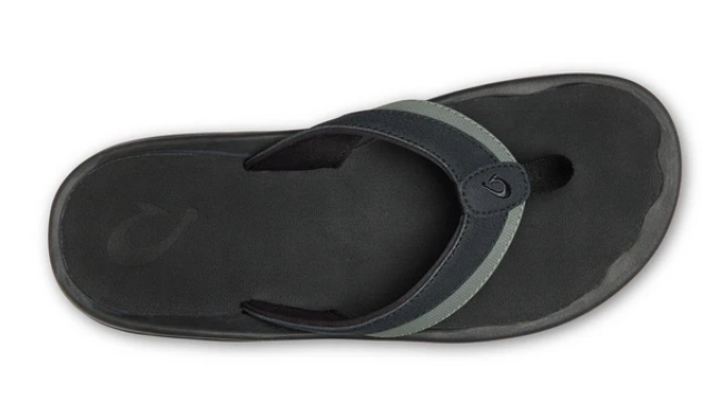 OLUKAI 'OHANA KOA MENS BEACH SANDALS IN LAVA ROCK