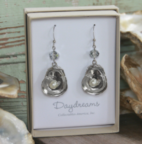 OYSTER EARRINGS WITH CRYSTAL