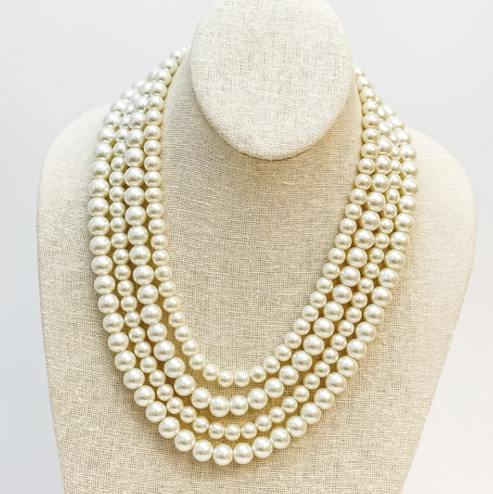 MULTI LAYERED PEARL NECKLACE