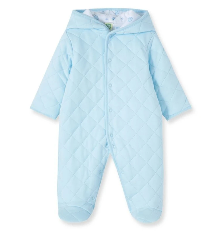 DREAMY BEARS QUILTED PRAM BLUE