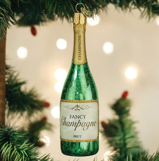 OLD WORLD CHAMPAGNE BOTTLE ORNAMENT