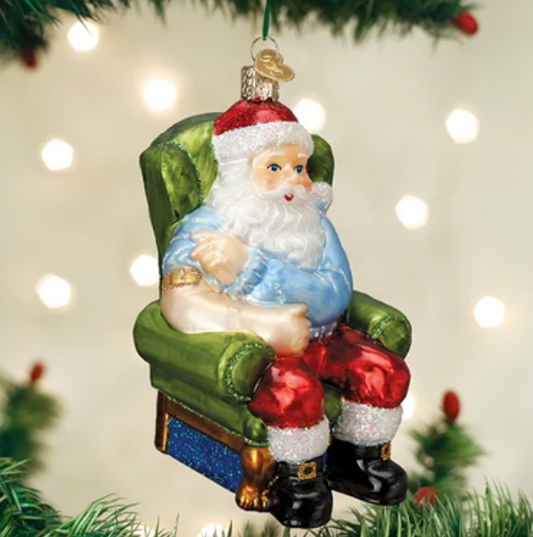 OLD WORLD SANTA VACCINATED ORNAMENT