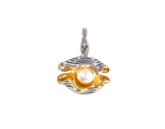 JOHN MEDEIROS OCEAN IMAGES COLLECTION PEARL IN SHELL CLIP CHARM
