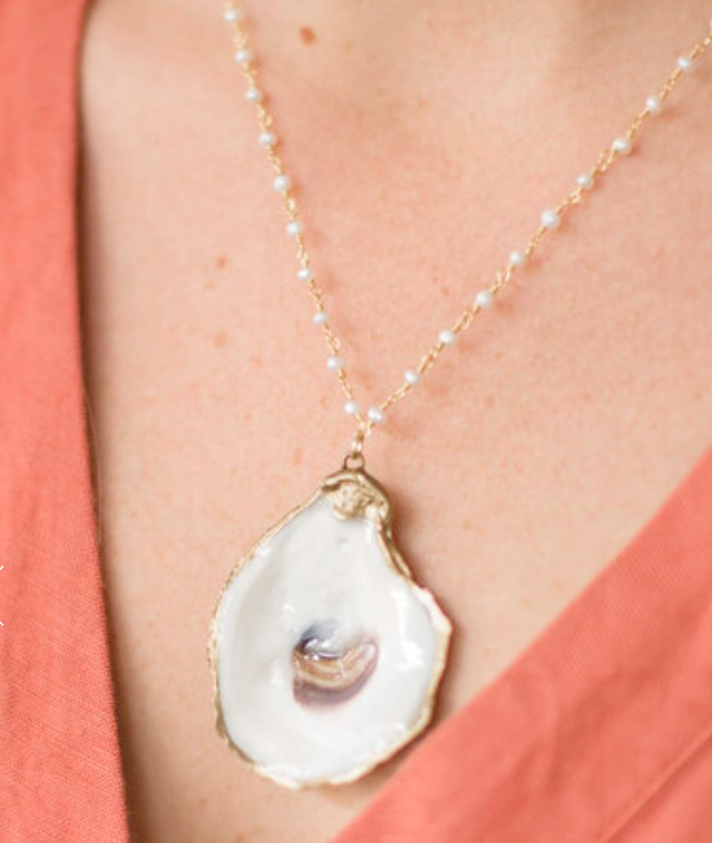 LITTLE FOLLY PETITE OYSTER NECKLACE LENGTH 21"