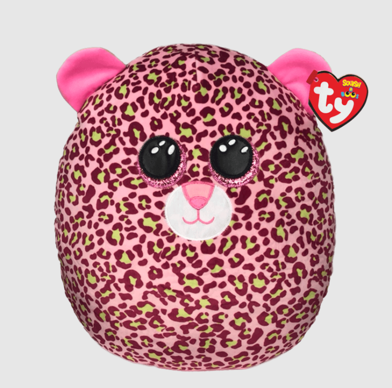 TY LAINEY LEOPARD PINK SQUISH