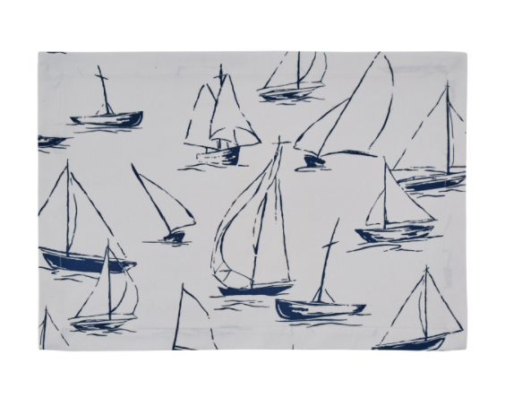 SAILBOATS PLACEMAT WHITE