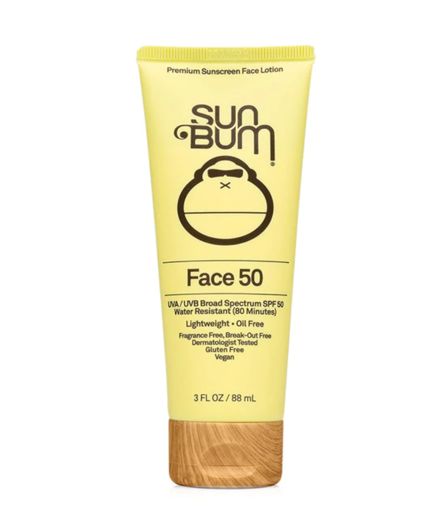 SUN BUM ORIGINAL SPF 50 CLEAR FACE SUNSCREEN LOTION 3 OZ