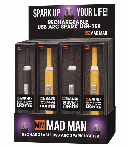 MAD MAN RECHARGEABLE USB ARC SPARK LIGHTER