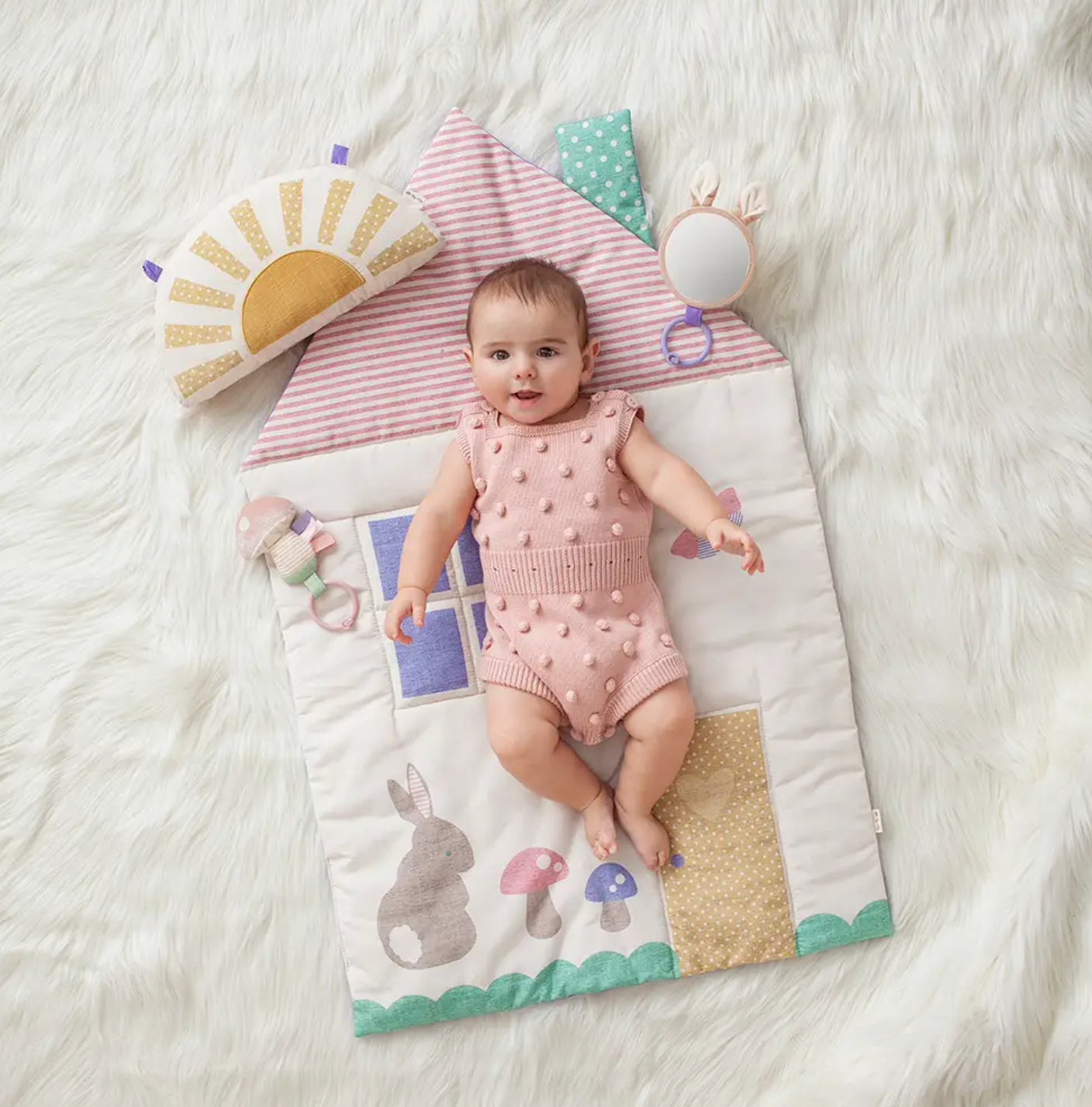 BITZY BESPOKE RITZY TUMMY TIME COTTAGE PLAY MAT