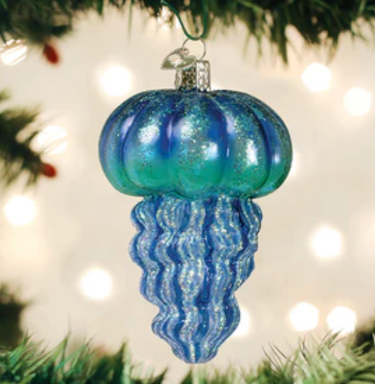 BLUE JELLYFISH ORNAMENT