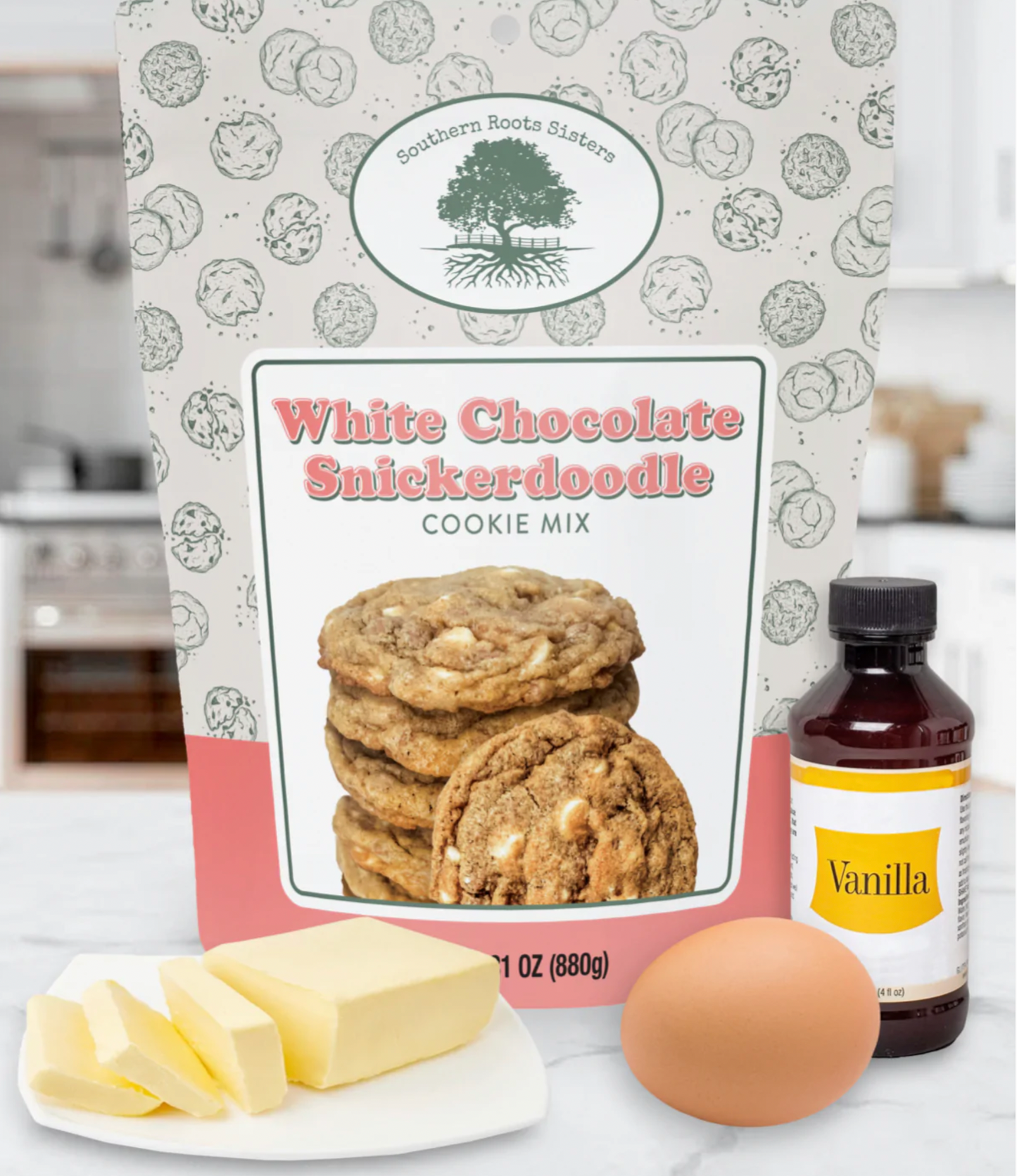 SOUTHERN ROOTS SISTERS WHITE CHOCOLATE SNICKERDOODLE COOKIE MIX
