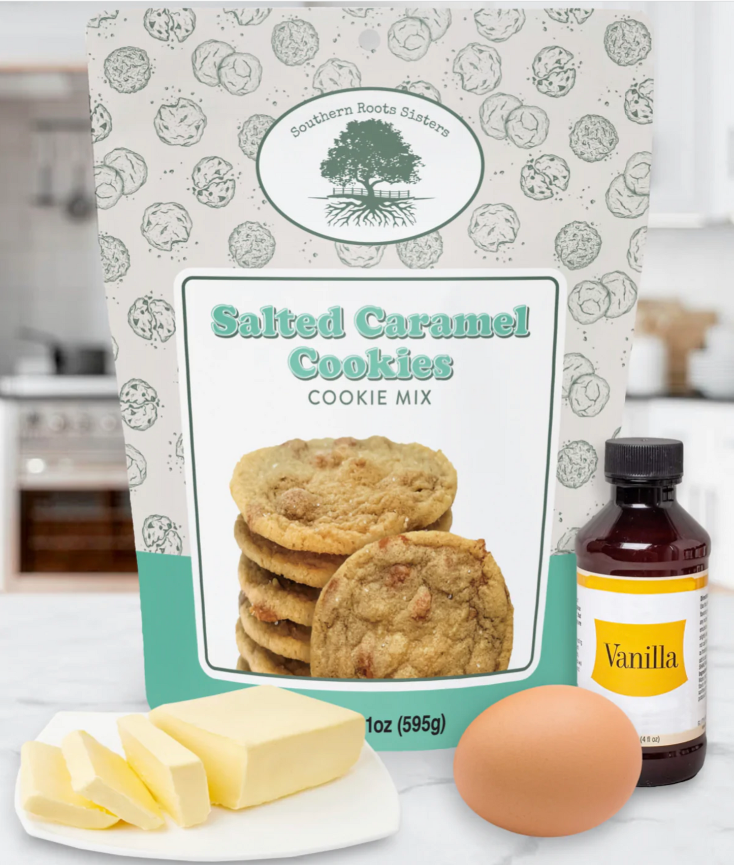 SOUTHERN ROOTS SISTERS SALTED CARAMEL COOKIE MIX